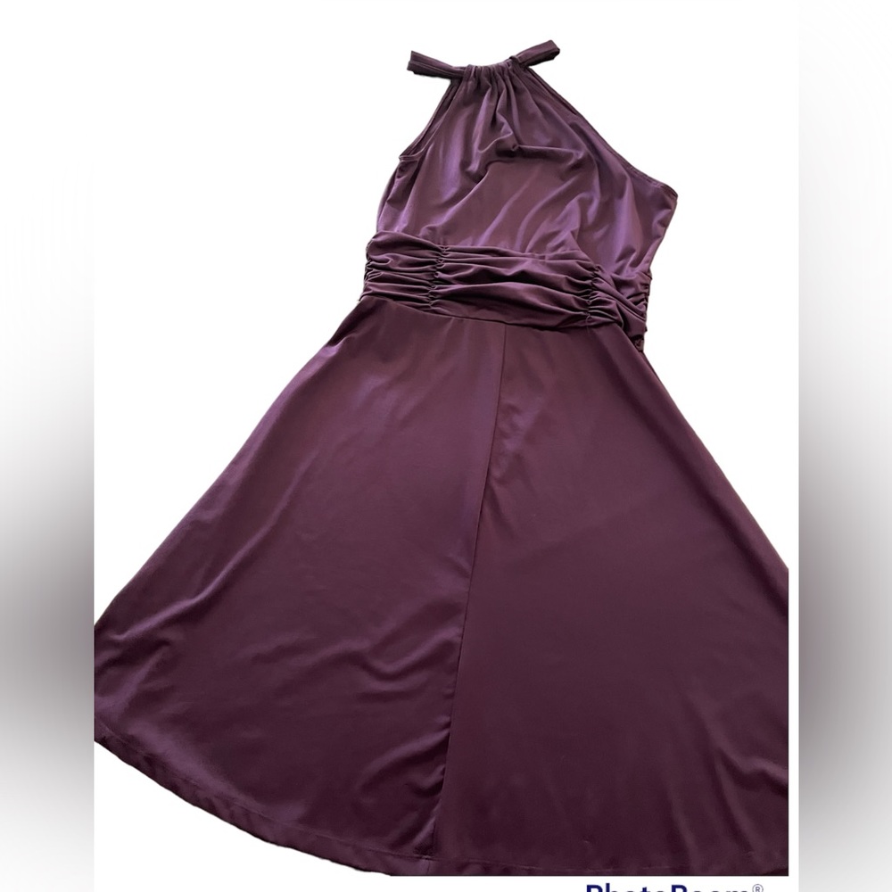 PURPLE HALTER TOP DRESS